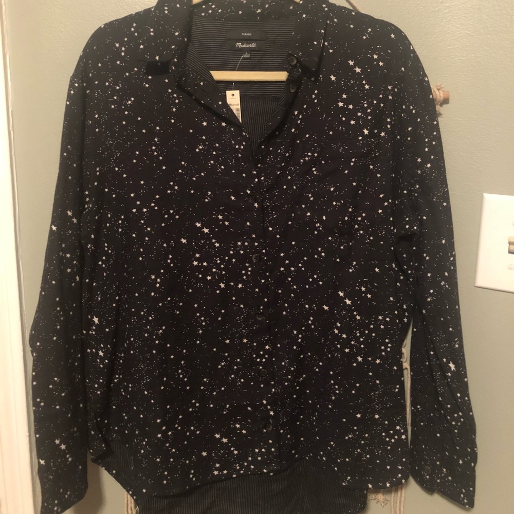 Madewell star printed button up